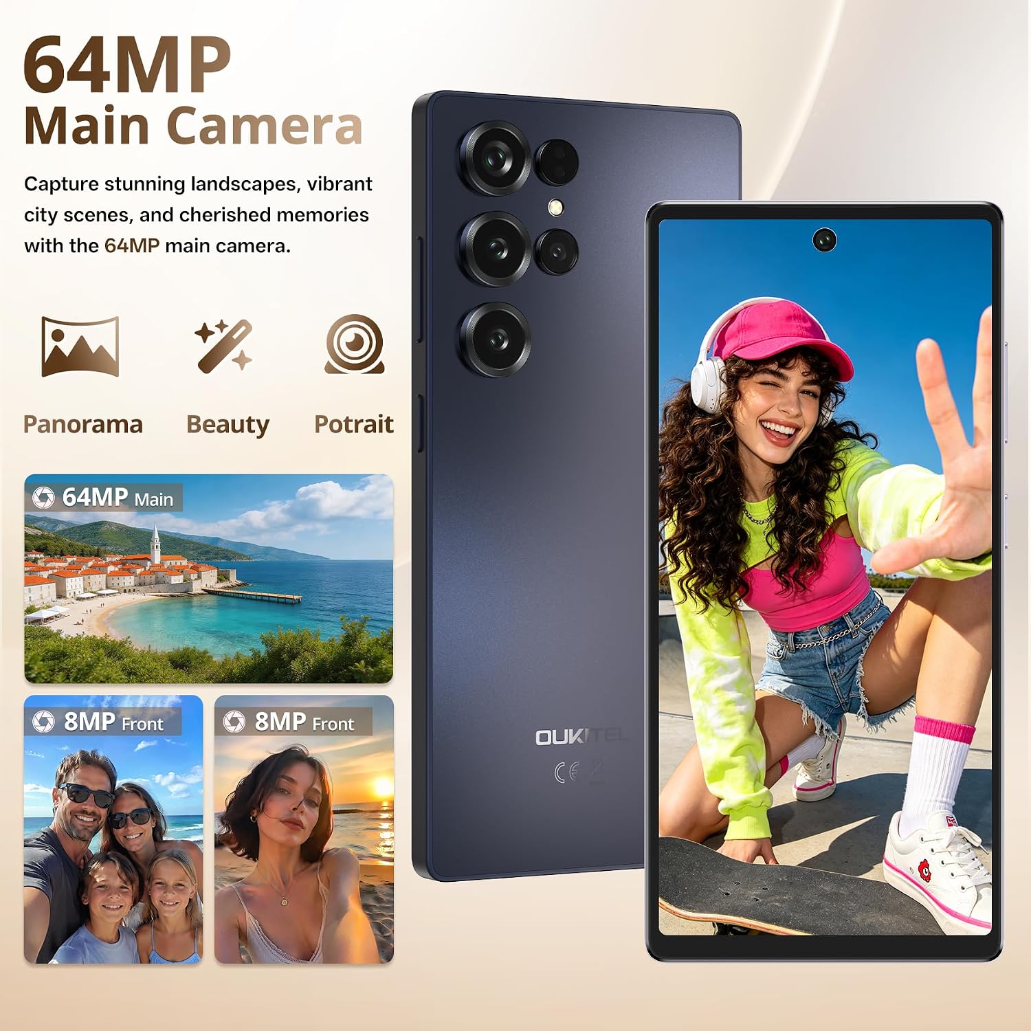 C66 Android 16 Cell Phone Unlocked, 6.73" Display,16GB+128GB/TF 1TB - Image 5