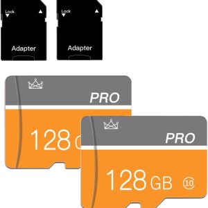 128GB Memory Card,TF Card with Adapter Class 10 Micro Card High Speed for Camera,Smartphone,Personal Computer(2-Pack)