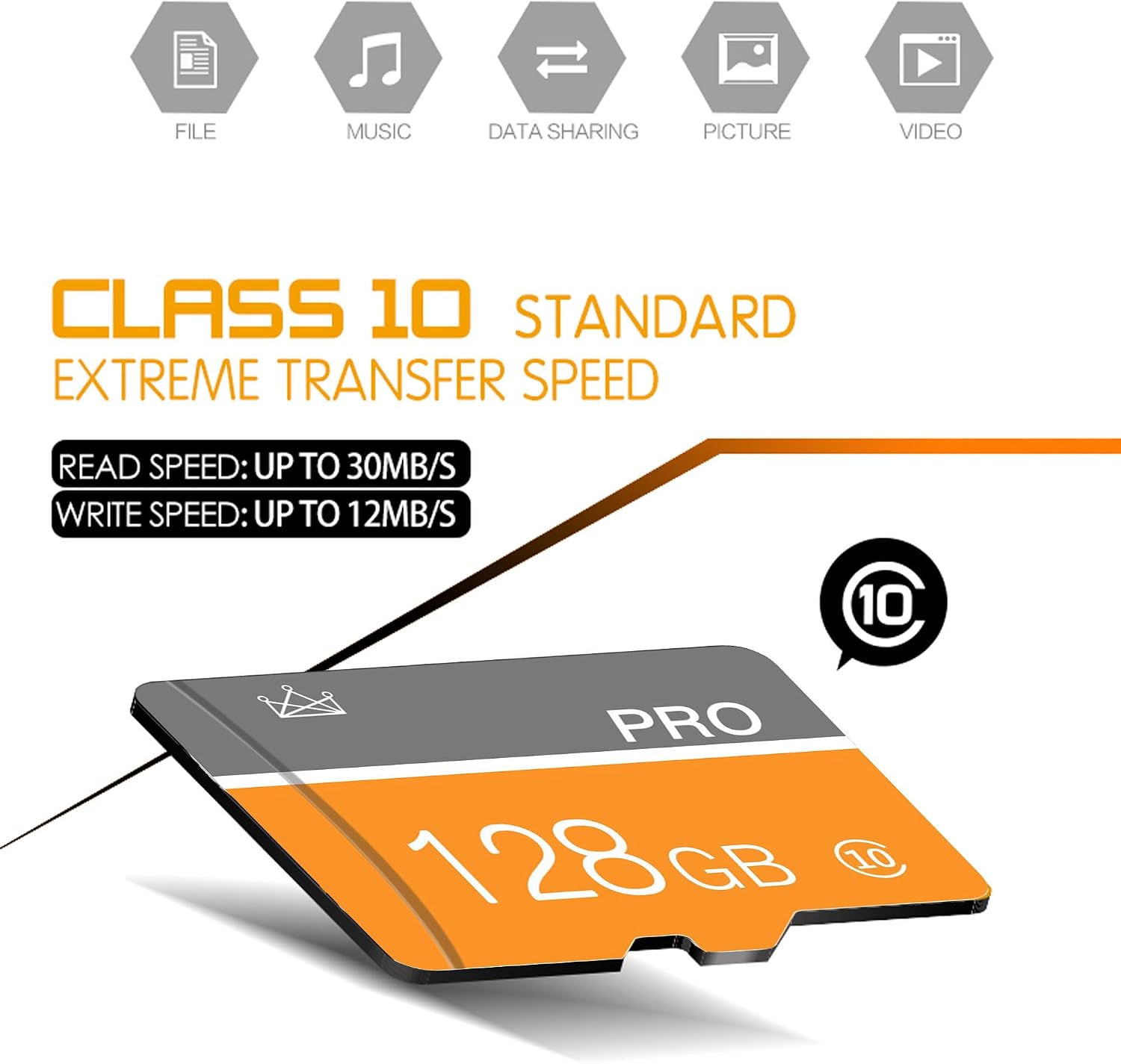 128GB Memory Card,TF Card with Adapter Class 10 Micro Card High Speed for Camera,Smartphone,Personal Computer(2-Pack) - Image 4