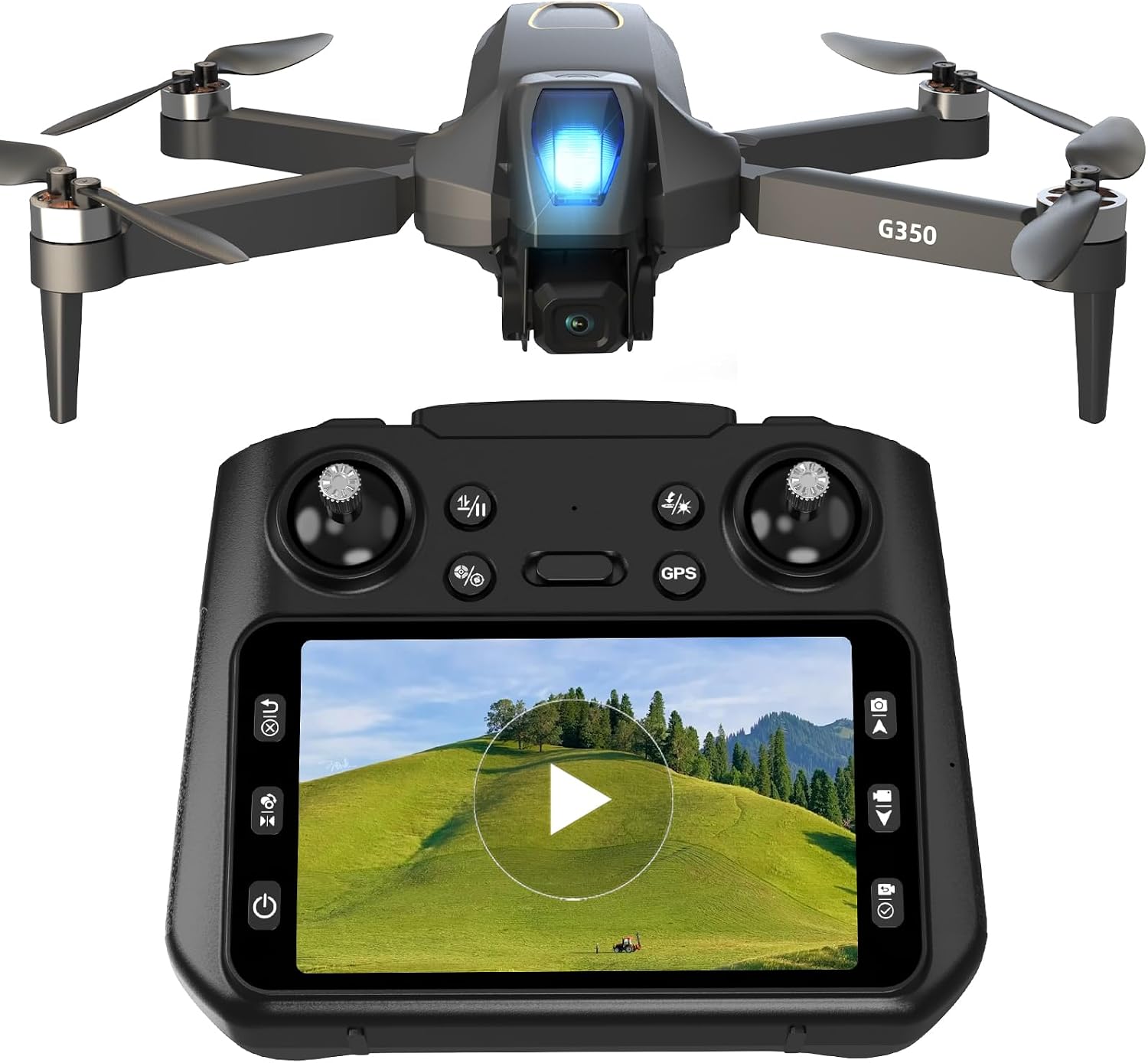 GPS Drone with HD Camera for Adults, FPV Drone with 4.5″LCD Screen Remote