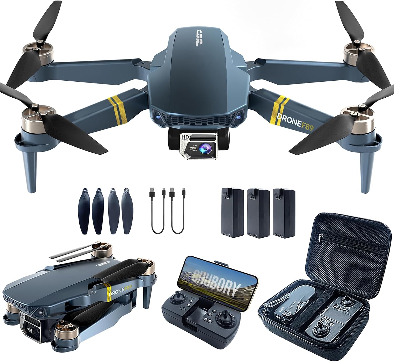4K Drone with Camera, 84 Min Flight Time, 3 Batteries, Brushless Motor Quadcopter with 2650 ft Control Range, Auto Hover, Follow Me for Beginners