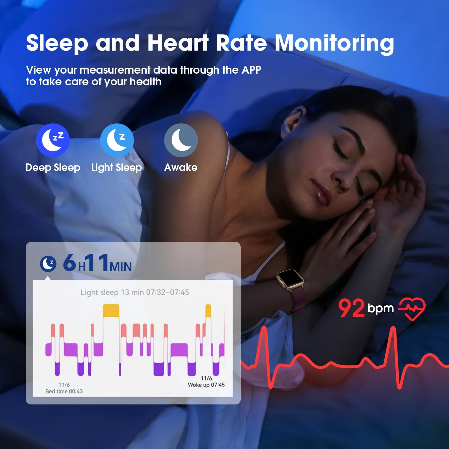 Fitness Tracker with Step/Distance/Calories Counter for Women Men - Image 7