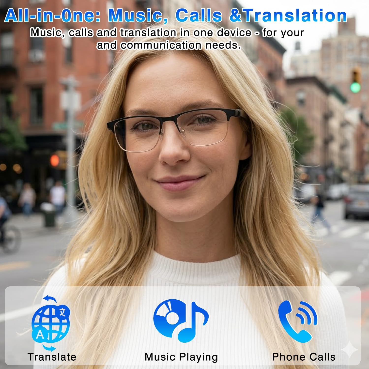 Ai
Translation
Smart
Glasses
with
Chat
GPT,
Bluetooth
Glasses
for
Men
Women - Image 3